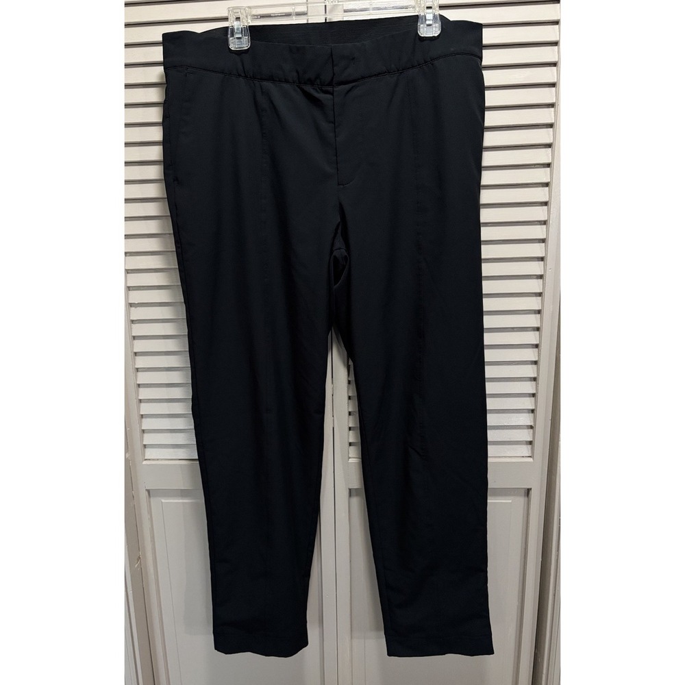 Mondetta Womens Black Size 14 Mid Rise Lined Straight‎ Leg Zip Pockets